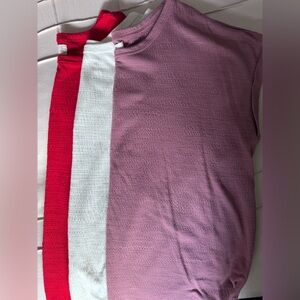 Maurices Red, White, and Purple Tops